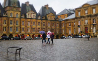 Place Ducale sous la pluie